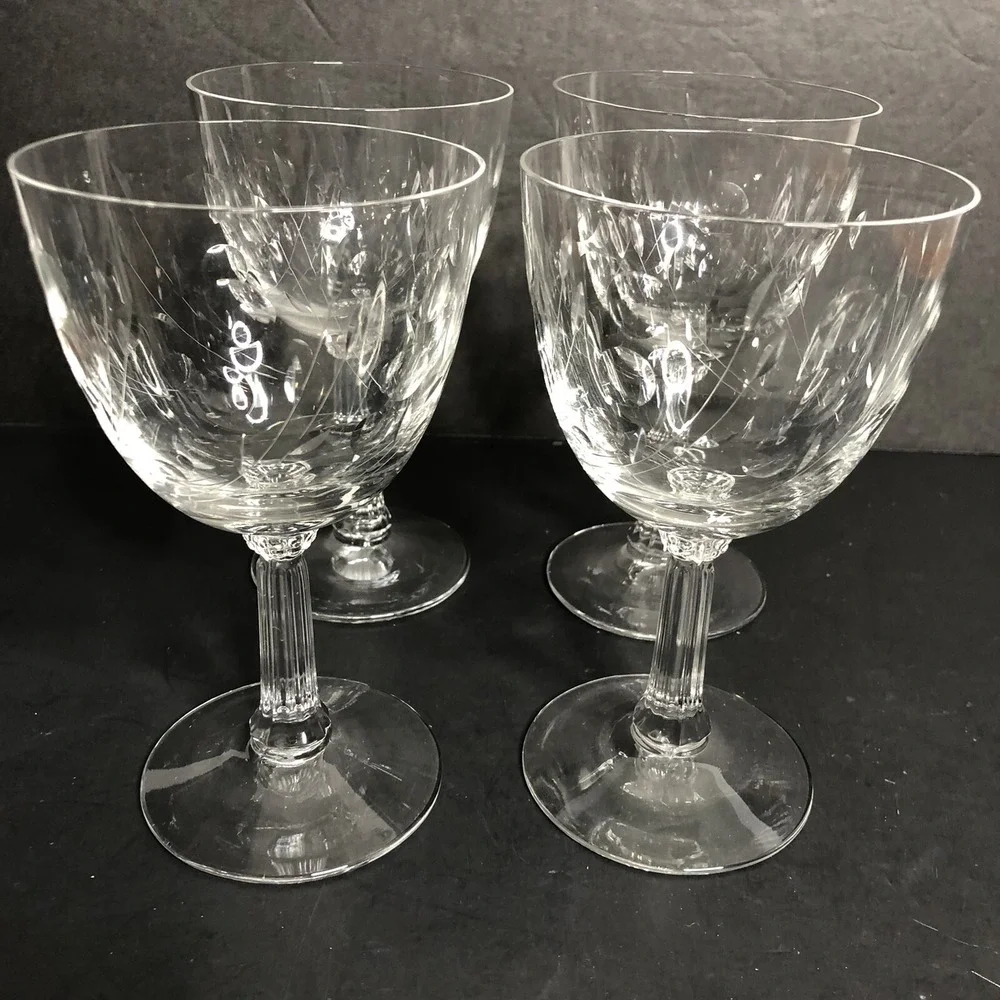 4 Fostoria SPINET Water Glasses 6 1/4